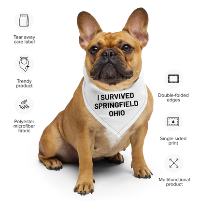 I Survived Springfield Ohio pet bandana